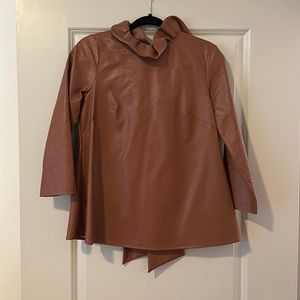 Tuckernuck Faux Leather Bow Top